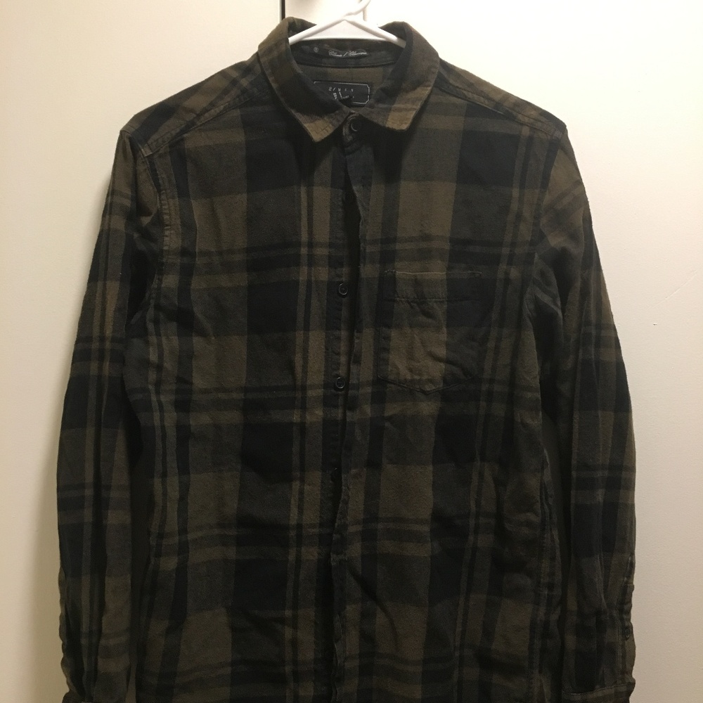 Forever 21 Men's Green Flannel